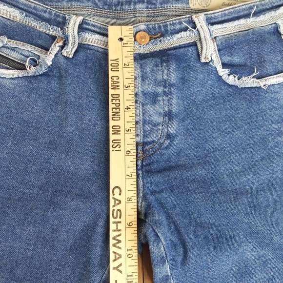 Diesel Skinny Cropped Raw Hem Jeans SZ 28 - Picture 8 of 16